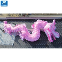 Modèle de dragon rose gonflable géant personnalisé pour la publicité commerciale et la décoration extérieure du Festival du Printemps