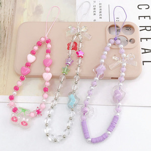 Cadena para teléfono móvil personalizada para niñas, funda para teléfono móvil con cuentas de colores de alta calidad - Product Image 4