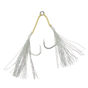 JK(Janker) <span class=keywords><strong>TJH</strong></span> Crochets barbelés à double assistance-Acier à haute teneur en carbone antirouille pour leurre de poisson-chat et de bar/pêche de fond en eau salée océanique - Product Image 1