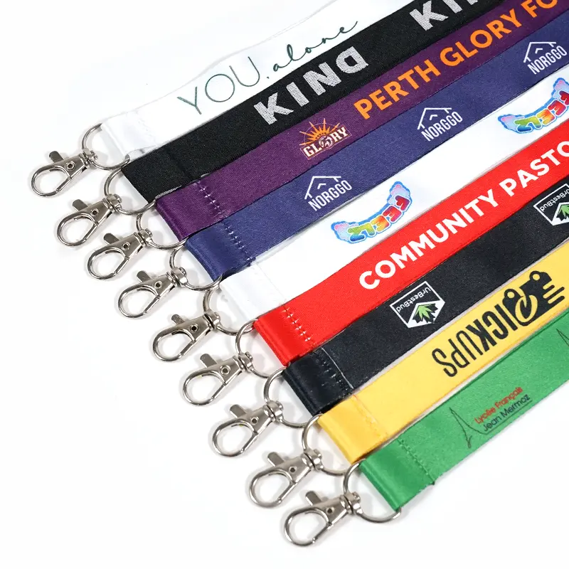 Id Card Holder Double Clip Keychain Lanyard With Id Card Badge Holder