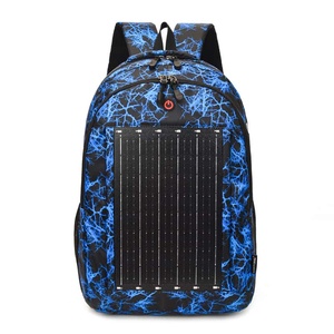 NAKTONG Solar Polyester Modern <b>Laptop</b> <b>Backpack</b> with USB Charging Feature Waterproof Red Black Pattern - Product Image 5