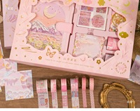 Ensemble de boîte-cadeau de carnet de style journal de peinture à l'huile pour les élèves du primaire, cadeau de récompense pour les filles avec une grande valeur esthétique, Chine