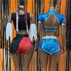 Set Costume da Pirata per Donna, Top e Pantaloncini, Uniforme Cheongsam, <span class=keywords><strong>Abbigliamento</strong></span> Sexy per Giochi <span class=keywords><strong>di</strong></span> Ruolo, <span class=keywords><strong>Halloween</strong></span>, Carnevale e Feste - Product Image 2