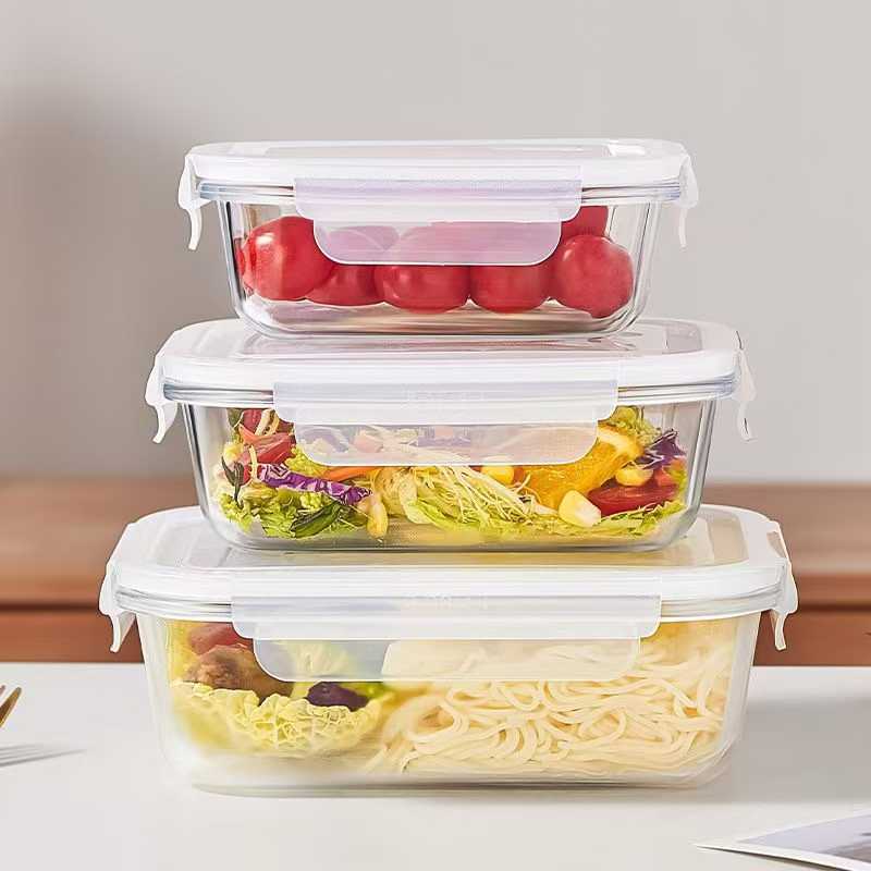 24-Piece Hot Selling High Borosilicate Glass Lunch Box PP Lid Meal Prep Eco-Friendly Stackable Food Storage Containers view 3