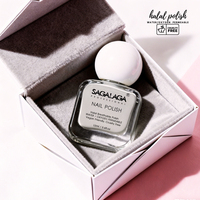SAGALAGA 12ml Vernis à ongles à base d'eau pailleté longue tenue semi-permanent anti-écaillage sans odeur formule douce pour usage quotidien et en salon