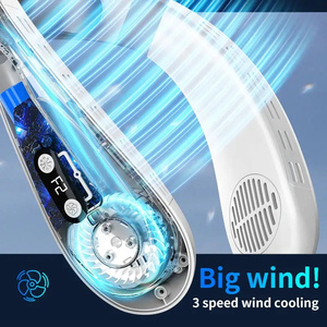 เครื่องปรับอากาศแบบห้อยคอ4400มิลลิแอมป์ต่อชั่วโมงระบายความร้อนอย่างรวดเร็วสาม<span class=keywords><strong>เป่า</strong></span>ลมเซมิคอนดักเตอร์ทำความเย็นรถยนต์ใช้ในครัวเรือนพัดลมแบตเตอรี่ - Product Image 3