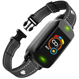 Smart Bark Collar Rechargeable Anti Barking Training Collar With Adjustable Sensitivity Dog Perimeter Shock Collar