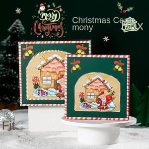 Boîte-cadeau de Noël enduite rouge ciel terre couverture dossiers en papier tenir écharpe Thermos pour Apple autres cadeaux pour la veille de Noël - Product Image 2