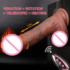 Gerçekçi uzaktan kumanda isıtma 4 In 1 büyük siyah horoz silikon yapay penis XXL vibratör kadınlar için seks oyuncak - Product Image 3