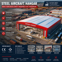 Hangar préfabriqué en acier à montage facile pour avions, garage personnel pour Cessna, abri d'entretien