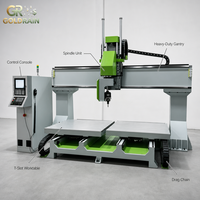 Routeur à portique CNC 5 axes 3010 robuste avec servomoteur pour sculpture 3D sur mousse, EVA et bois, doté de deux tables de travail