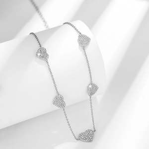 Envío Directo, Suministro al por Mayor de Collares de Moissanita con Forma de Corazón en Todos los Estilos - Product Image 3