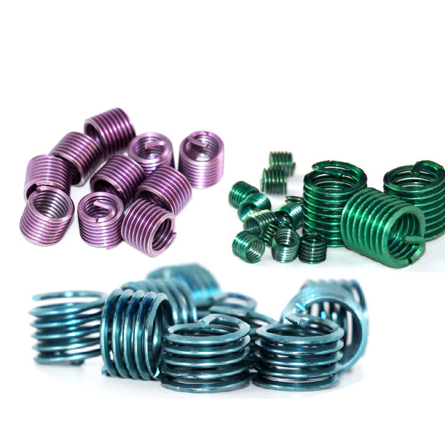 Various Size Normal Standard Fastener Threading 10-32 Metal Spring Wire Threaded Insert for Profile