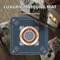 Tapis de Mahjong Américain de Luxe en Caoutchouc Pliable, Portable, Écologique et Durable pour 2 Personnes – Idéal pour Casino, Jeux de Poker et Voyage