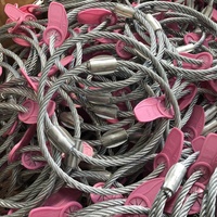 Sangle en câble métallique à verrouillage sans fin - Double manchon en aluminium galvanisé