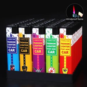 Pegatinas de papel de regalo personalizadas F018 Soplete de gas Encendedores de chorro <span class=keywords><strong>desechables</strong></span> a prueba de viento - Product Image 6