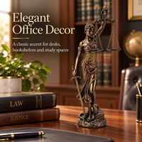 Statue de la Déesse de la Justice en Bronze, Sculpture de Thémis de 14 pouces avec Balances et Épée, Décoration de Bureau d'Avocat et Cadeau Juridique