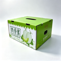 Boîte d'emballage pour fruits en carton ondulé recyclé, imprimée en quatre couleurs, personnalisée, vente en gros d'usine chinoise, avec pelliculage brillant