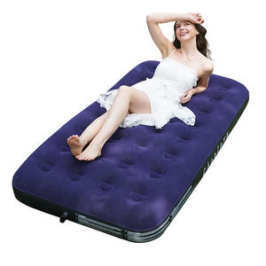 Colchón Inflable de Aire para Exteriores, Plegable, Engrosado, con 24 Orificios, para Acampar y Uso Doméstico, Cama Inflable con Doble Flocado y Bomba Eléctrica - Product Image 1