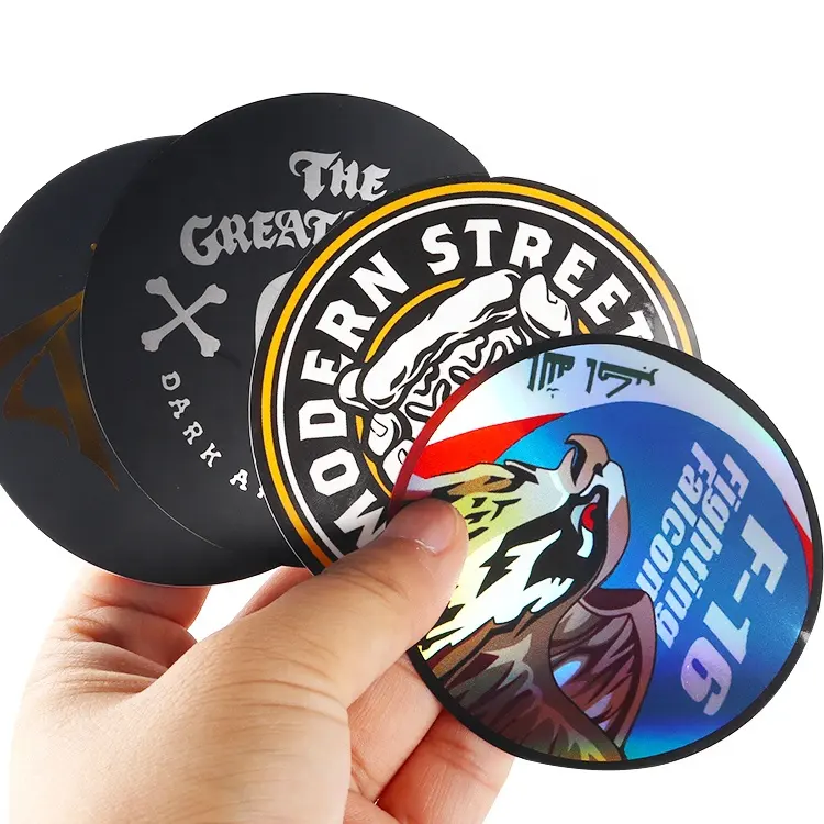 Private Design Product Labels Maker Zelfklevende Vinyl Ronde Waterdichte Sticker Rol Papier Custom Printing Logo Label Stickers