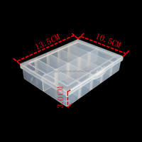 Fourniture d'usine de haute qualité détachable transparent 10 compartiments engins de pêche bijoux petite boîte de rangement pour appareil
