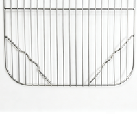 Grilles de barbecue rectangulaires en acier inoxydable 304 avec pieds, filet de cuisson vapeur carré, filet métallique pour barbecue, accessoires de cuisson en métal au carbone