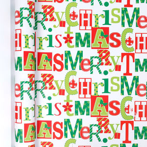 Papel de Regalo Navideño Reciclable de una Cara con Recubrimiento, 80g, para Papel de Seda Rojo, Venta al por Mayor - Product Image 1