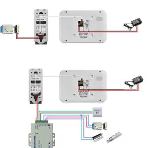 4 Dây Video Door Phone Intercom Hệ Thống Với Hiển Thị Hd 720P 7 Inch Màn Hình Chuông Cửa Căn Hộ Nhà