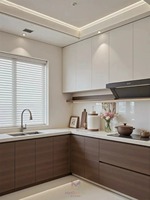 Ensemble de bureau d'étude et armoire intégrés, moderne et minimaliste, en bois blanc, modulaire, pour appartement, villa, salle de sport, assemblé