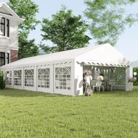ONE HOTEL Tente de réception moderne en aluminium avec couverture en PVC blanc imperméable, grande tente d'extérieur pour mariage, fête d'entreprise et événements