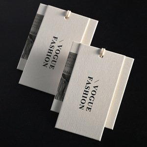 Étiquettes personnalisées de luxe pour vêtements avec nom et logo de marque, conception gratuite, étiquette de mode avec logo en ficelle pour vêtements - Product Image 5