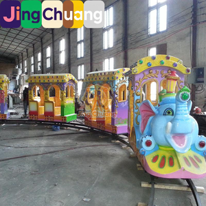 Grande <span class=keywords><strong>elefante</strong></span> cavalcabile per esterni con treno su binari, attrezzatura per parchi divertimento, ideale per centri commerciali e piazze, per divertimento di celebrità del web. - Product Image 1