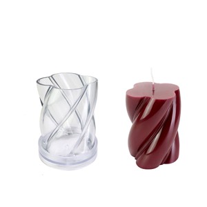 HY Büyük Spiral Mum Kalıbı Plastik Büküm Mum Kalıbı Aroma Mum Soya Balmumu Reçine El Sanatları için - Product Image 3