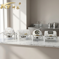 Réchauds de buffet professionnels en acier inoxydable 9L, chauffe-plats pour traiteur, argent/or, 24 pièces