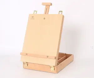 2022 कला की आपूर्ति Narual रंग बीच की लकड़ी Ajustable दौर कोने बॉक्स चित्रफलक Sketchbox चित्रकला भंडारण बॉक्स जुआ खेलने के लिए