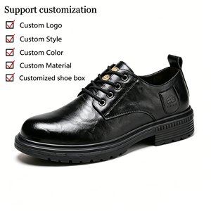 Chaussures décontractées pour hommes, style rétro britannique, en PU, à enfiler, semelle souple, pour le travail et la conduite, motif uni, nouveau design <span class=keywords><strong>Kata</strong></span> - Product Image 1