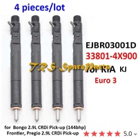 4PC Injecteur de carburant EJBR03001D 33801-4X900 Buse 338014X900 pour KIA Bongo 2.9L CRDi Pick-up (144bhp) KJ Euro 3