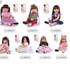 55 CM Simulation <span class=keywords><strong>Biberon</strong></span> Réaliste Mignon Doux Silicone Réaliste Reborn Poupée Jouet pour Enfants - Product Image 6