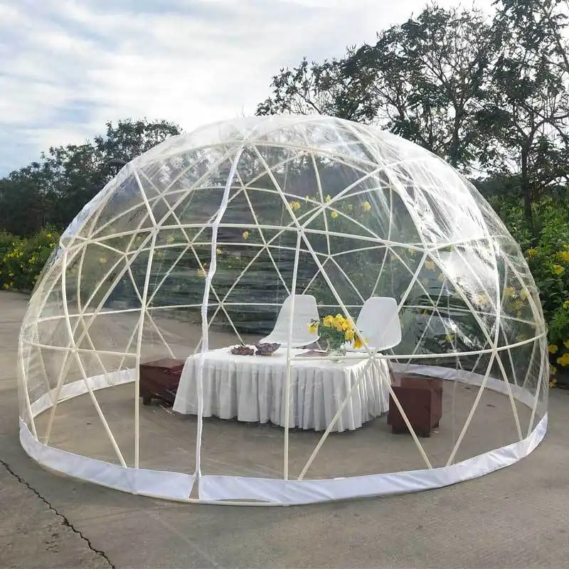 Tenda Kubah Taman Transparan, 12 Kaki Transparan Taman IGOO Bening Geodesic Rumah Tenda untuk Luar Ruangan Hotel