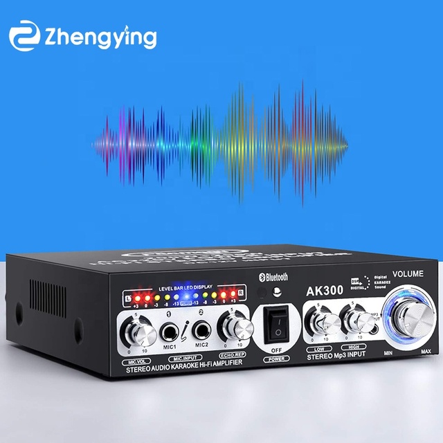 LDZS Factory Wholesale AK-300BT Mini Amplifier Remote Control Square Transformer Karaoke Board for BT Amplifier