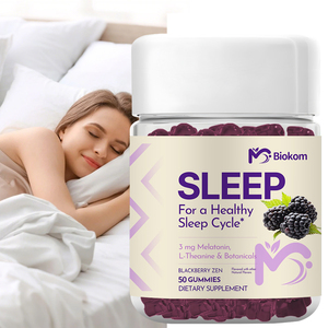Gomitas para <span class=keywords><strong>Dormir</strong></span> con Sabor a Mora, Fabricadas en China, 3 mg <span class=keywords><strong>de</strong></span> Melatonina, Suplemento para <span class=keywords><strong>Dormir</strong></span> con Melatonina y L-Teanina, Manzanilla - Product Image 1