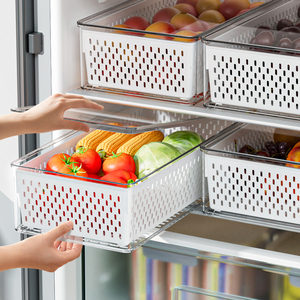 Xing bạn nhựa hộ gia đình nhà bếp thoát giỏ cho tủ lạnh thực phẩm tủ đông hộp kín - Product Image 1