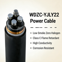 Cable de Aluminio WDZC-YJLY23, Bajo Humo, Sin Halógenos, para Construcción e Industria, Conductor de Aluminio XLPE