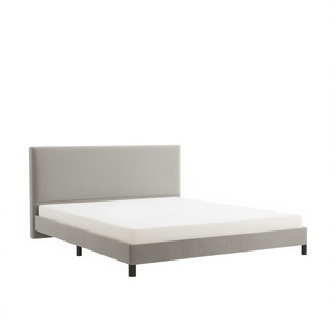 Base de Cama Tapizada en Terciopelo California King, Diseño Minimalista y Suave, Color Gris D0102H7S2G8 - Product Image 1