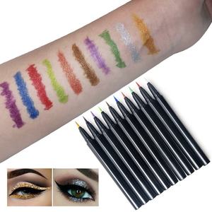 Eyeliner liquide ultra-fin sans marque, longue tenue et anti-bavures, noir mat naturel, stylo sous-couche coloré scintillant - Product Image 3