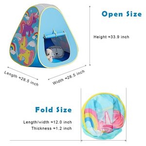 Fábrica de Juguetes Personalizados, Carpa Plegable para Niños, Carpa Portátil de Poliéster con Diseño de Unicornio, Carpas de Juguete para Niños - Product Image 3