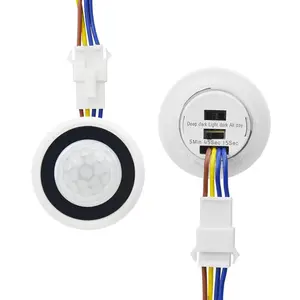 Interruptor de inducción de cuerpo humano PIR de retardo ajustable, interruptor de inducción infrarrojo integrado, SONDA DE Sensor de lámpara