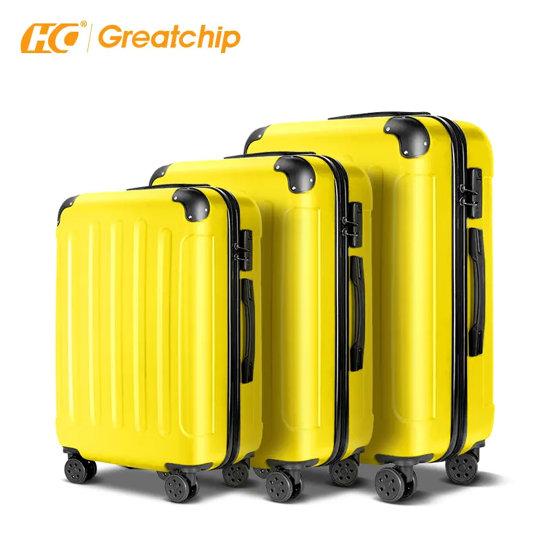 Gras Groene Tas 3 Stuks Set Valise Abs Trolley Bagage Reiskoffer Multifunctionele Koffer