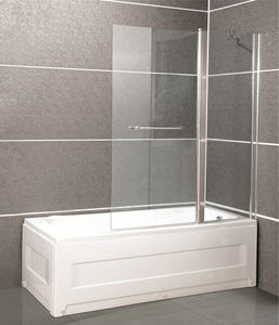 Blossom 6mm sans cadre mural Pivot verre <span class=keywords><strong>baignoire</strong></span> écran <span class=keywords><strong>de</strong></span> douche plateau rectangulaire apparence carrée pour hôtels - Product Image 5
