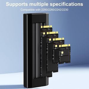 ไดรฟ์พกพา SYONG USB <span class=keywords><strong>3.1</strong></span> Type C รองรับการถ่ายโอนข้อมูล 10Gbps, กล่องหุ้ม NVMe SATA, อะแดปเตอร์อะลูมิเนียมภายนอกสำหรับพีซี/แล็ปท็อป - Product Image 4